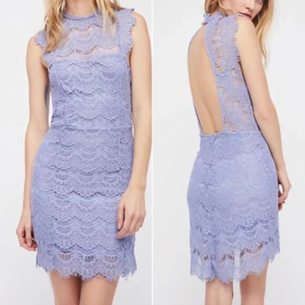 Intimately Free People Daydream Bodycon Lace Open Back Dress Size XS